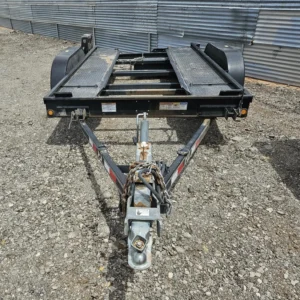 1995 PJ Open Pit Car Equipment Trailer Hauler Tool Box Ramps & Surge Brakes !