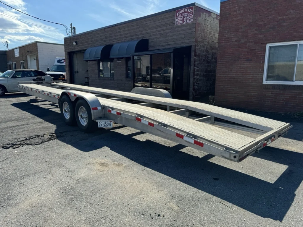 Car Trailer Aluminum Two Car Hauler Rated For 14,000 Pounds