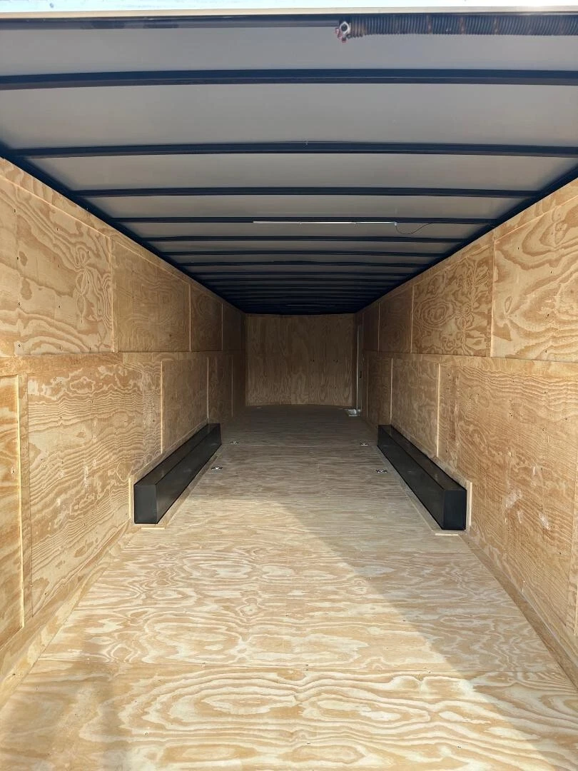 NEW 8.5X36 ENCLOSED CAR HAULER CARGO TRAILER 7K TORSION SPREAD AXLES .080 METAL - Image 3