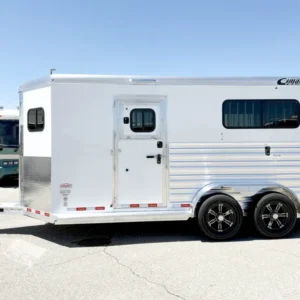 2027 Cimarron Norstar 2HBP Straight Load 2 Horse Bumper Pull Trailer – White