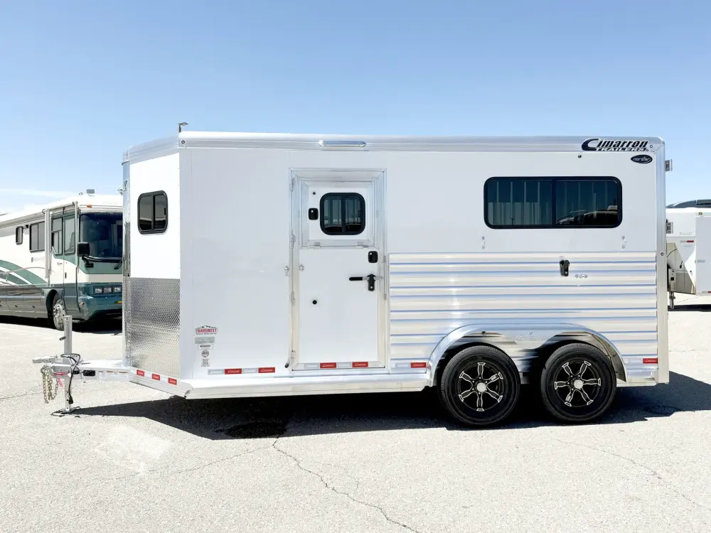 2027 Cimarron Norstar 2HBP Straight Load 2 Horse Bumper Pull Trailer – White