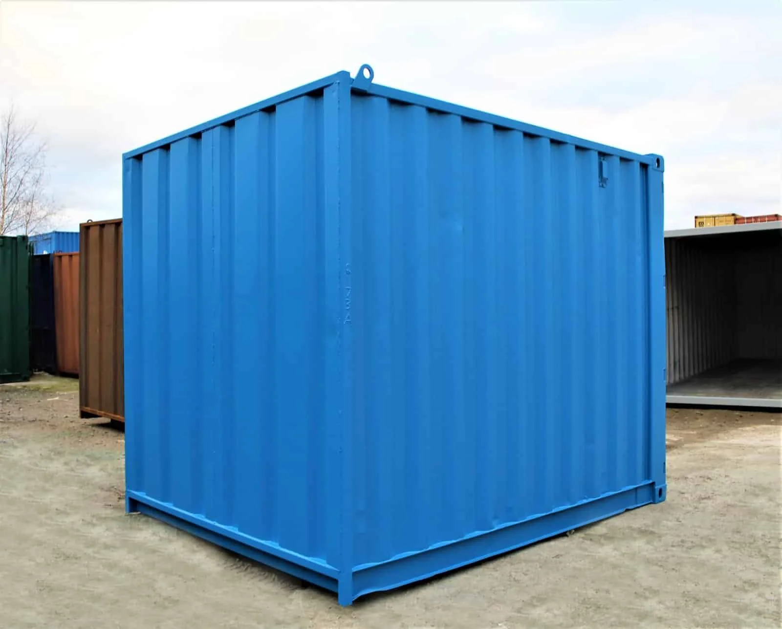 10ft Black Used Cut Down Steel Shipping Container | Secure Compact Storage Container with Double Doors & Lockbox - Image 5