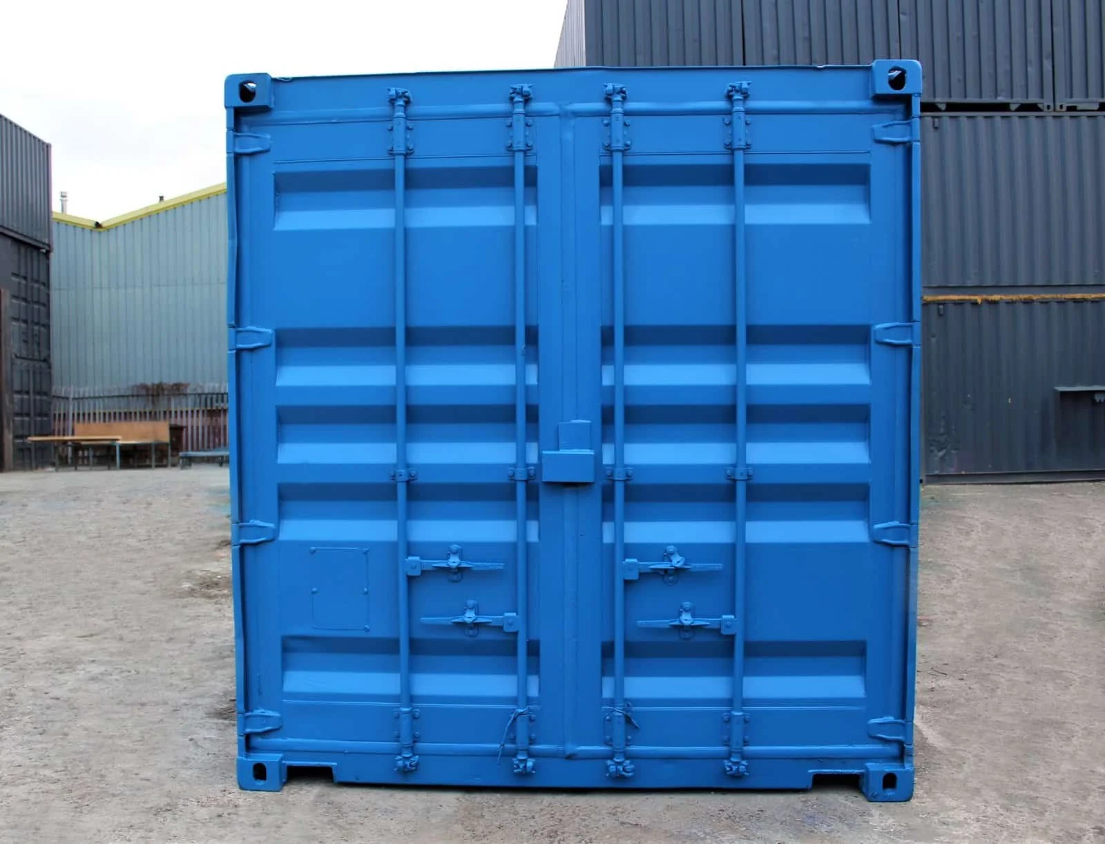 10ft Black Used Cut Down Steel Shipping Container | Secure Compact Storage Container with Double Doors & Lockbox - Image 6
