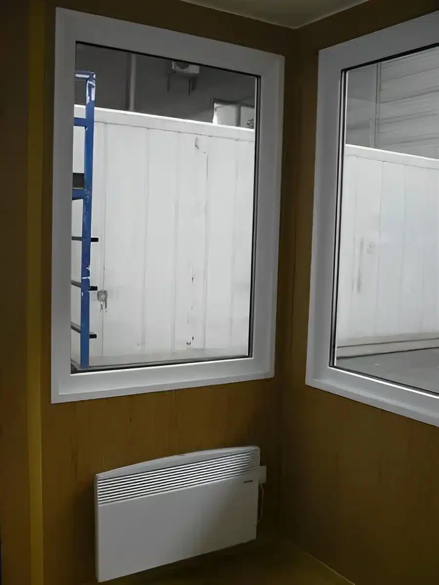 10ft Steel Observation Cabin | Full Glass Security Booth with Door & 4 Windows | Portable Site Office - Image 2