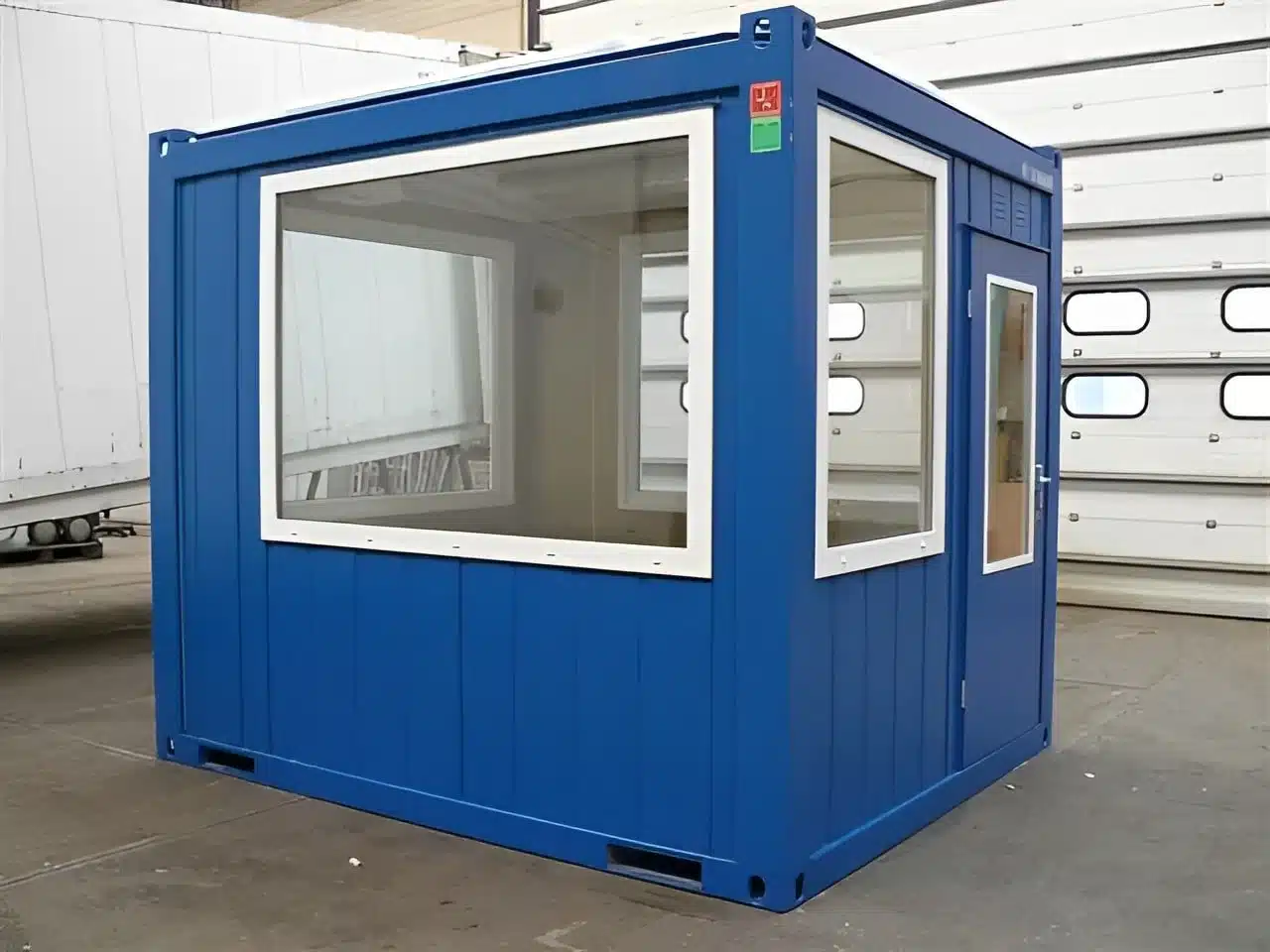 10ft Steel Observation Cabin | Full Glass Security Booth with Door & 4 Windows | Portable Site Office - Image 3