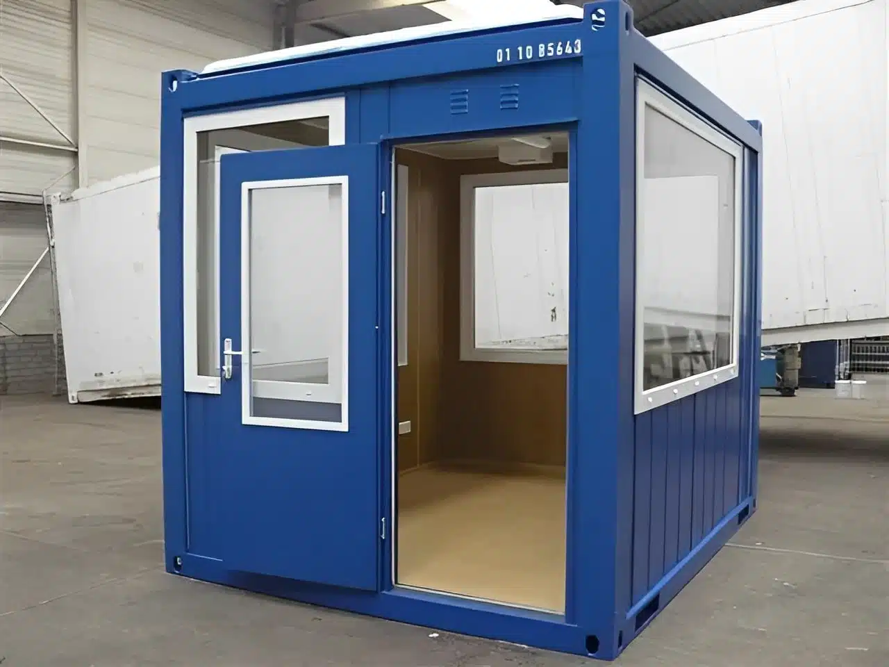 10ft Steel Observation Cabin | Full Glass Security Booth with Door & 4 Windows | Portable Site Office - Image 4