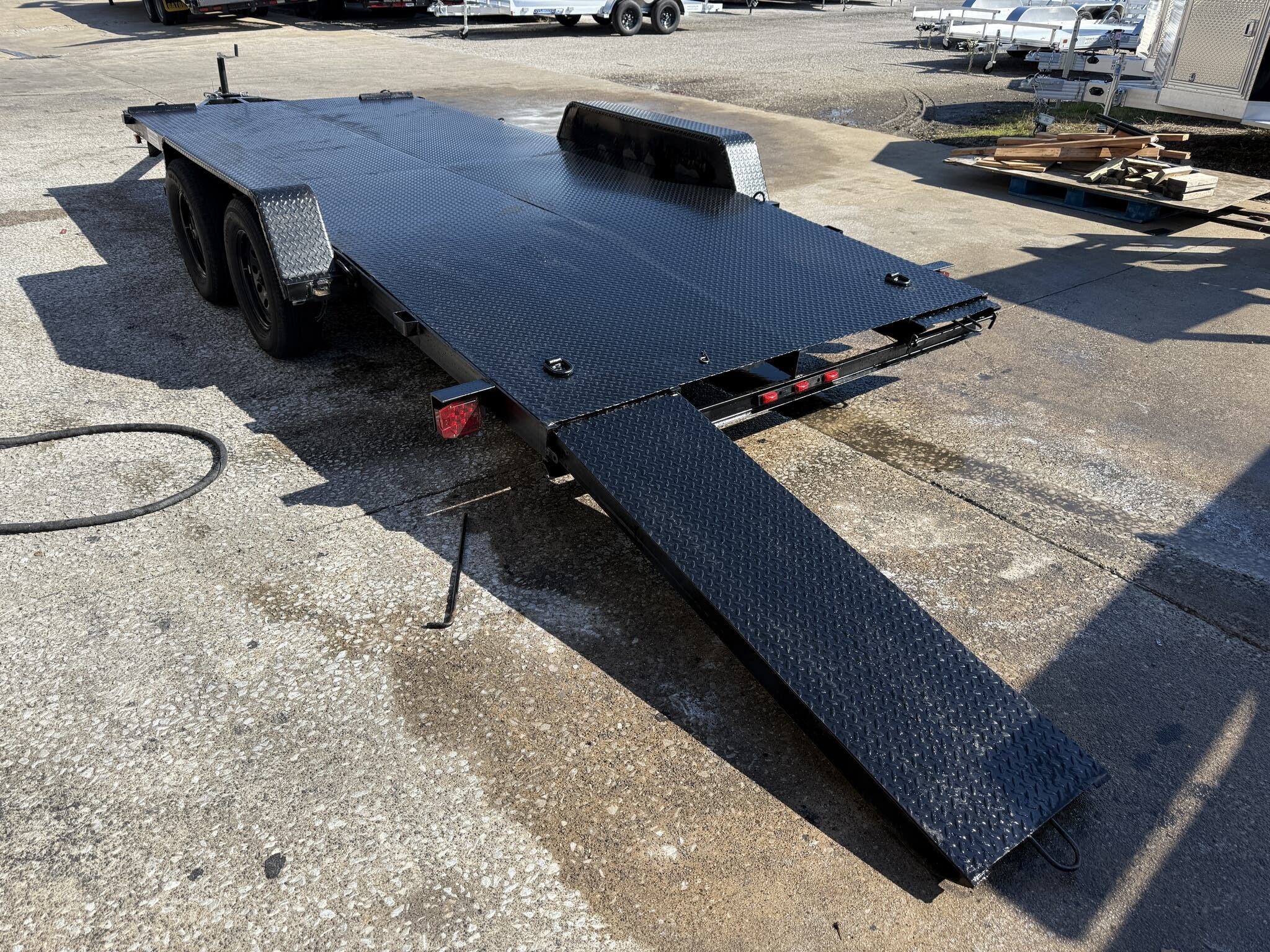 Used 2024 Carry-On 7' x 18' Steel Deck Car Hauler Slide-in Ramp