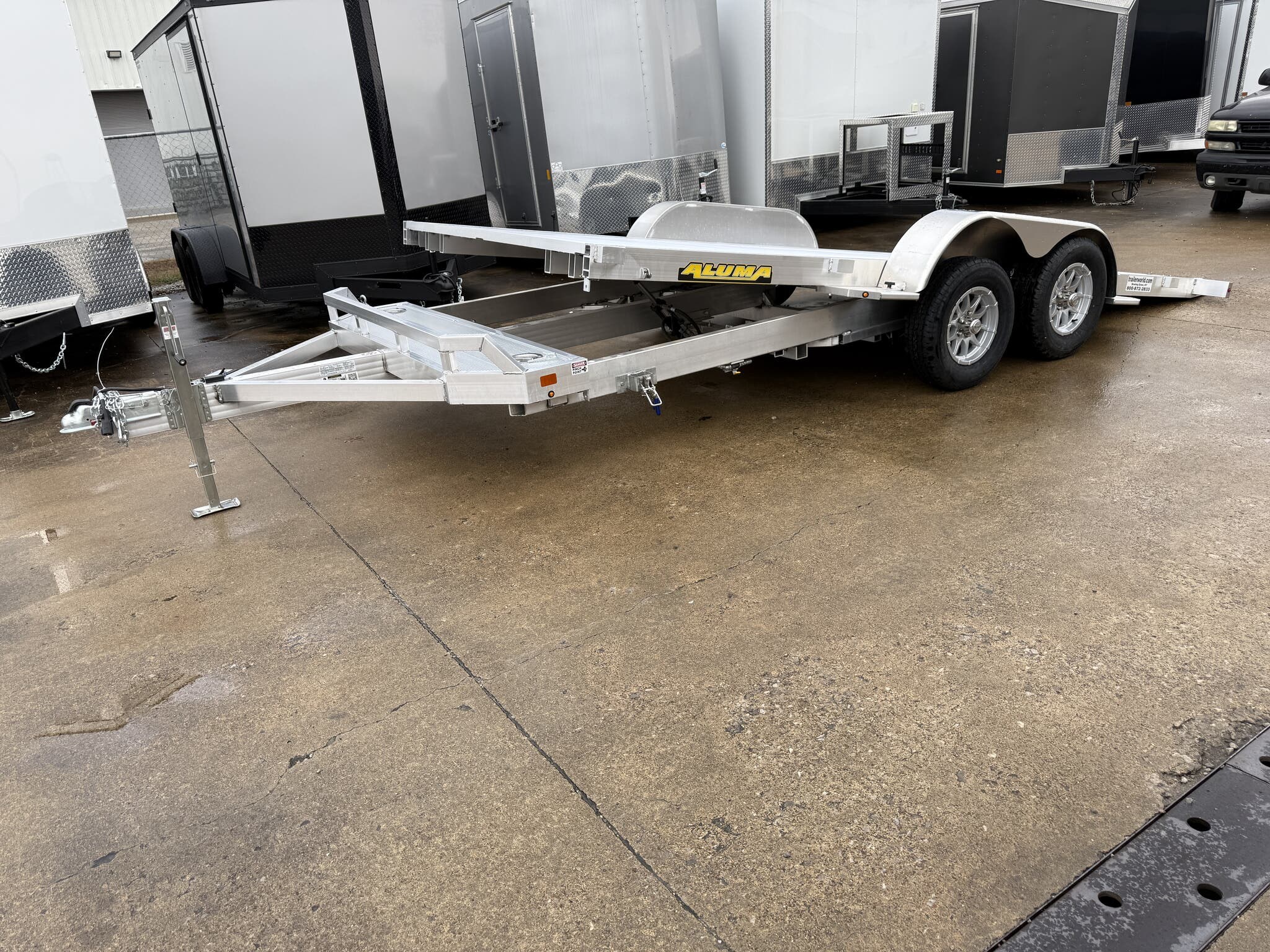 New 2026 Aluma 8216TILT-TA 81" x 16' Tilt Tandem Axle Aluminum Car Hauler - Image 3