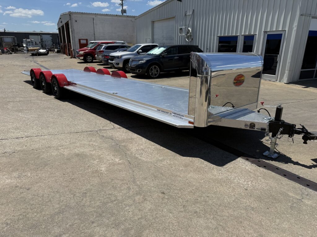 New 2027 Sundowner 6'7" x 35' (3)5.2K Axles Aluminum 2 Car Hauler