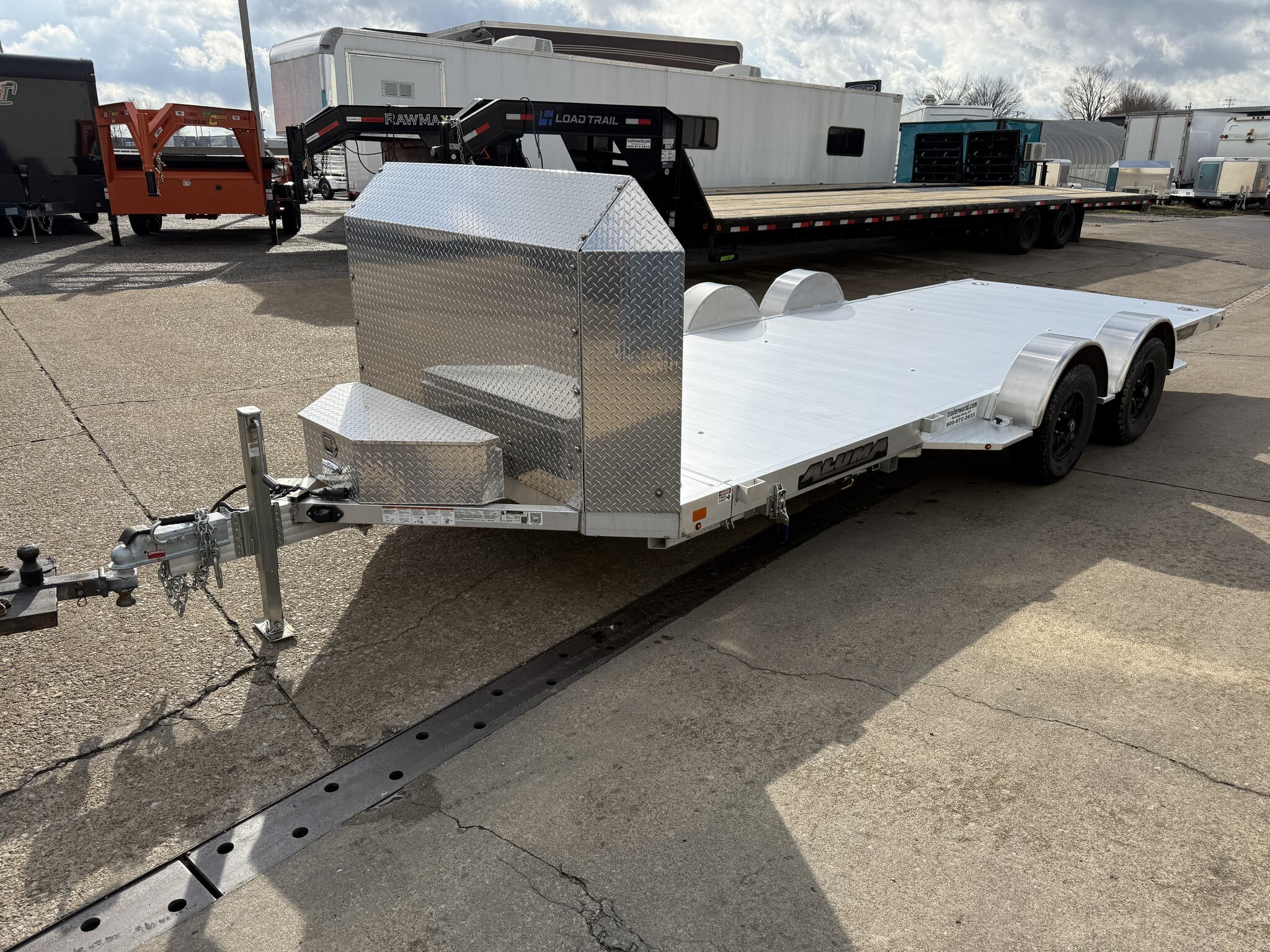 New 2027 Aluma 8218H-LP-TILT 82" x 18' Heavy Axle Low Profile Tilt Car Hauler - Image 2