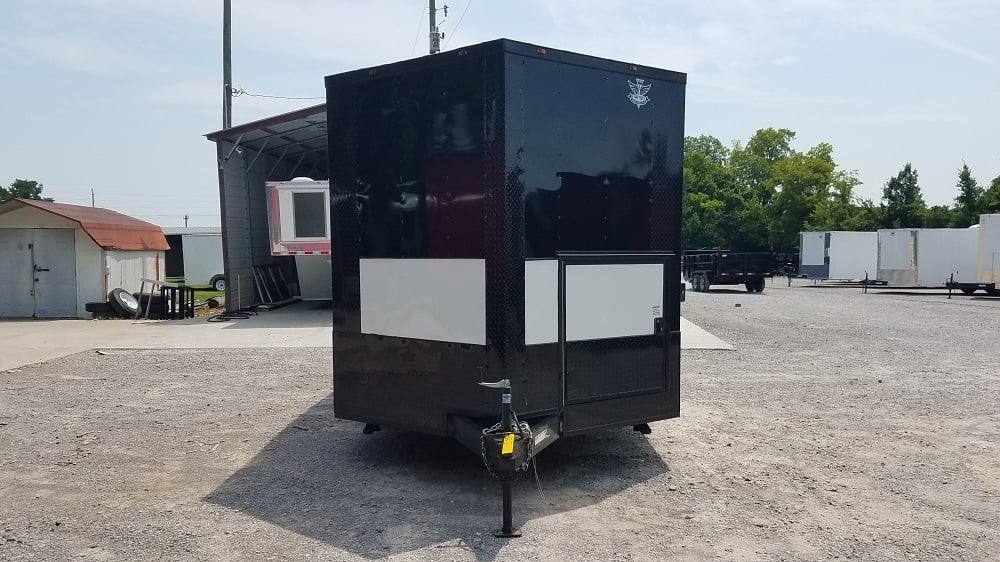 8.5' x 16' Black & White Food Concession Event Trailer - Image 13