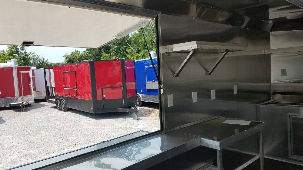 8.5' x 16' Black & White Food Concession Event Trailer - Image 14