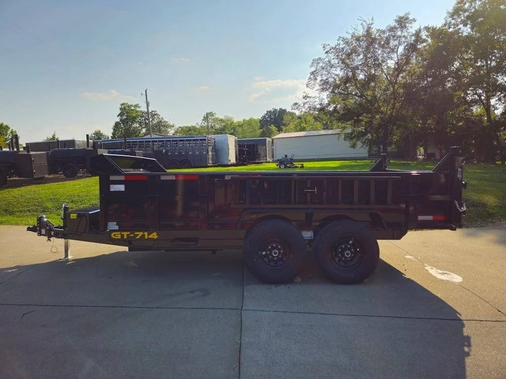 7′ X 14′ 2ft Sides Hydraulic Dump Trailer 7,000lb Axles 14K GVWR - Image 3