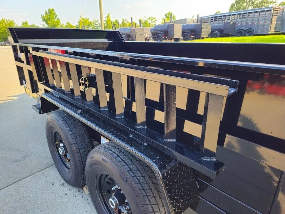 7′ X 14′ 2ft Sides Hydraulic Dump Trailer 7,000lb Axles 14K GVWR - Image 14