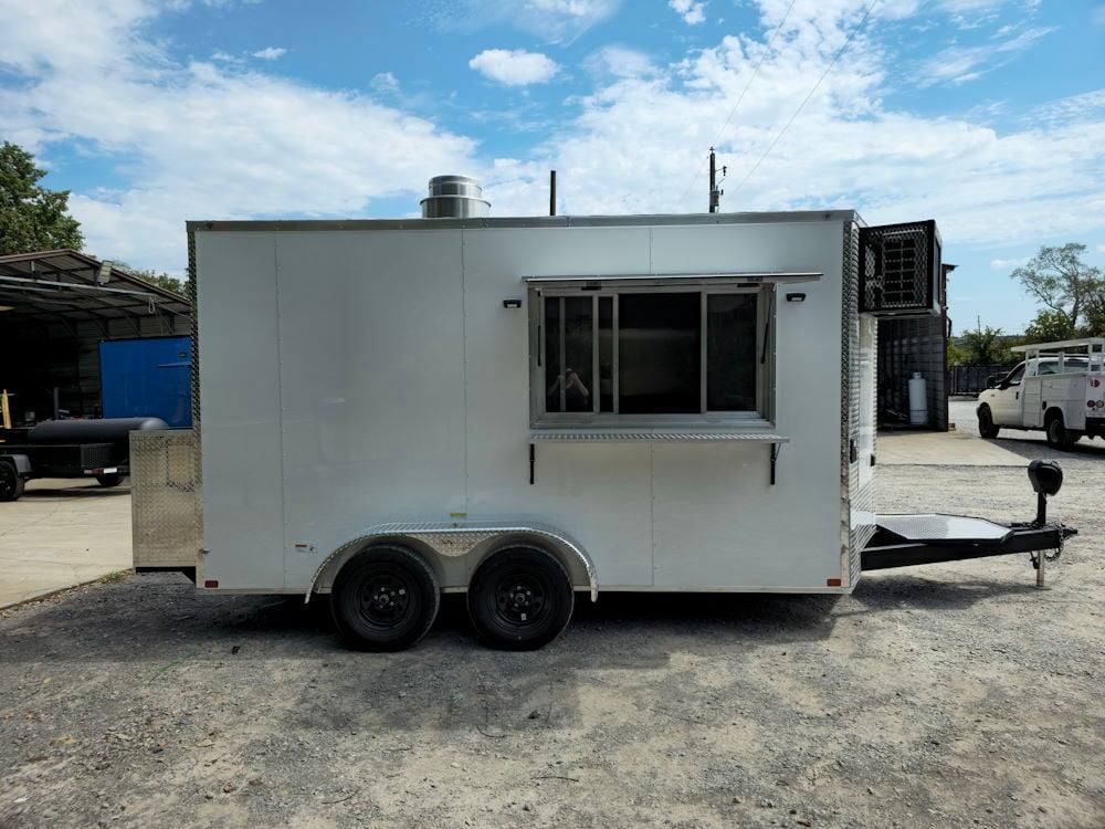 7' X 14' White Concession Trailer Food Event Catering - Image 9