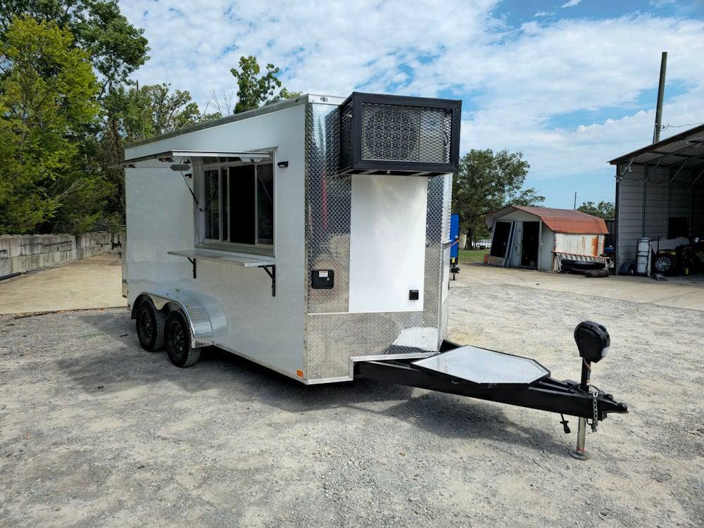 7' X 14' White Concession Trailer Food Event Catering - Image 10