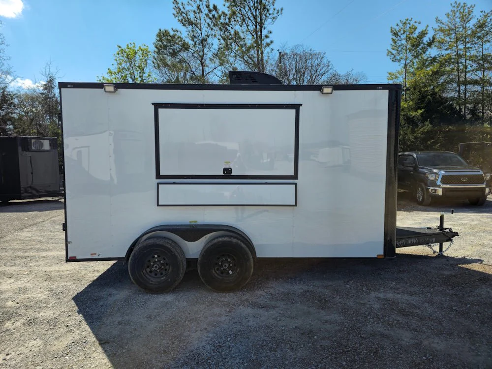 7' X 14' White W/ Blackout Concession Trailer Event Catering - Image 8