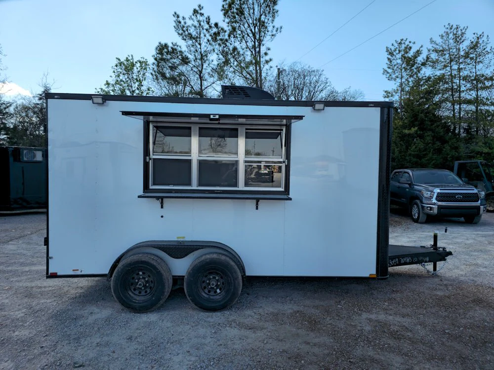 7' X 14' White W/ Blackout Concession Trailer Event Catering - Image 10