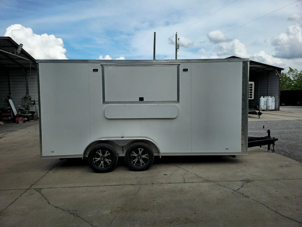 7' X 16' White Concession Trailer Beverage Event Catering - Image 9