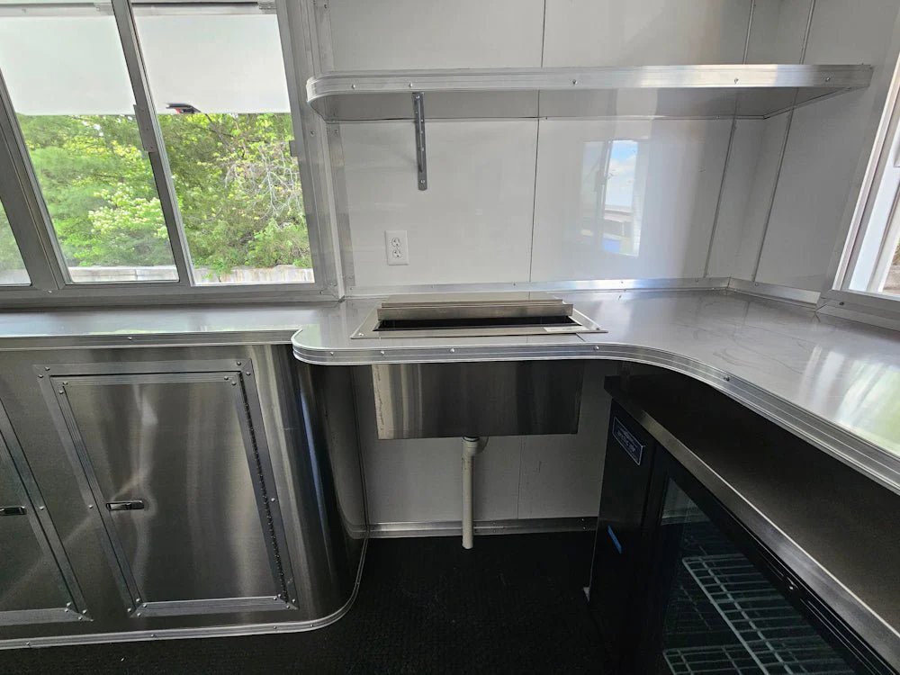 7' X 16' White Concession Trailer Beverage Event Catering - Image 7