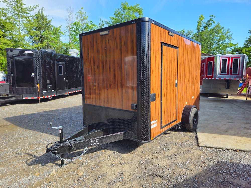 7' X 12' Wood Grain Concession Trailer Custom Food Event Catering Vending - Image 3
