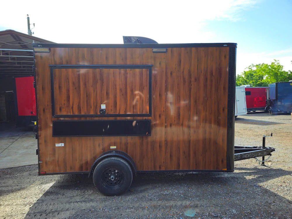 7' X 12' Wood Grain Concession Trailer Custom Food Event Catering Vending - Image 6