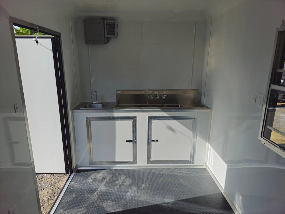 7' X 12' Wood Grain Concession Trailer Custom Food Event Catering Vending - Image 10