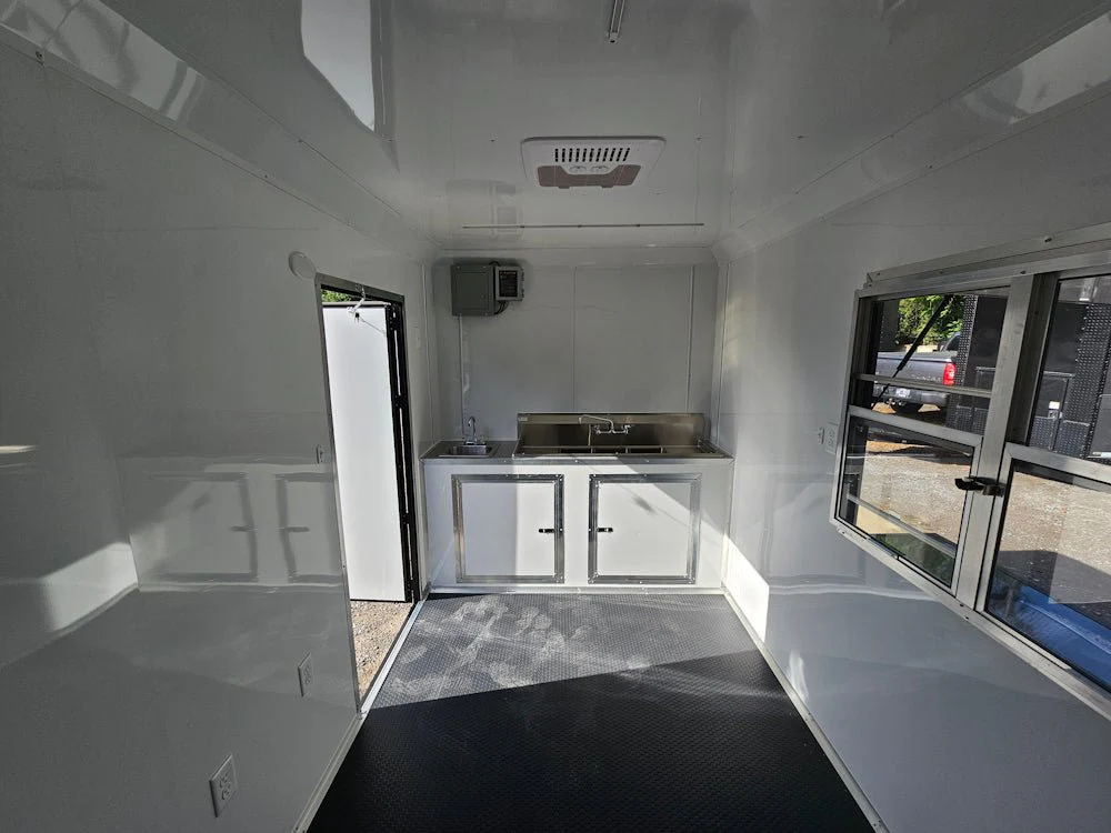 7' X 12' Wood Grain Concession Trailer Custom Food Event Catering Vending - Image 13