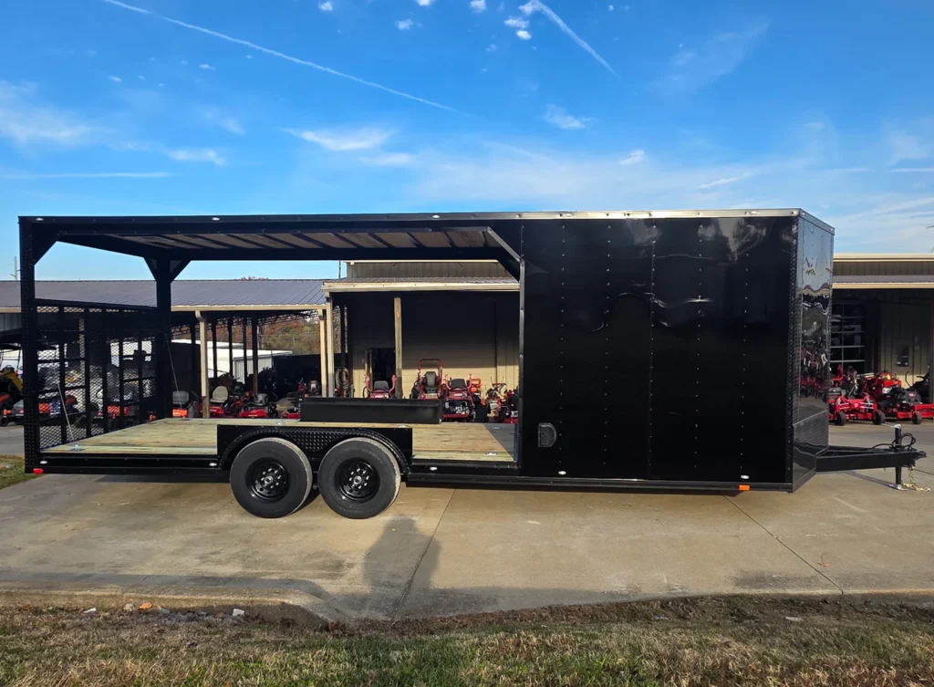 8.5x24 Hybrid Enclosed Trailer Black w/ Black Out Package & Gate