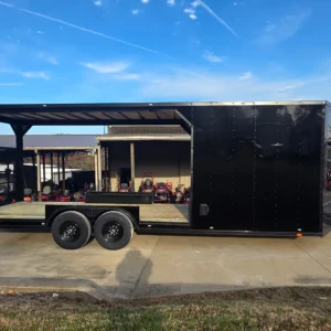 8.5x24 Hybrid Enclosed Trailer Black w/ Black Out Package & Gate
