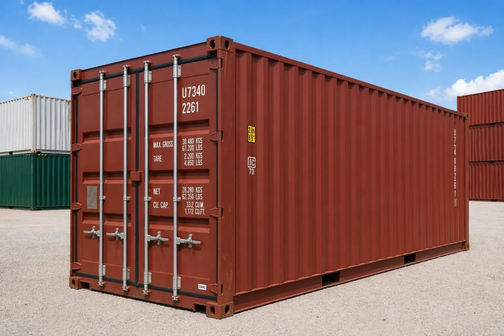 20ft Standard Wind & Watertight Shipping Container | Secure Steel Storage Container for Sale