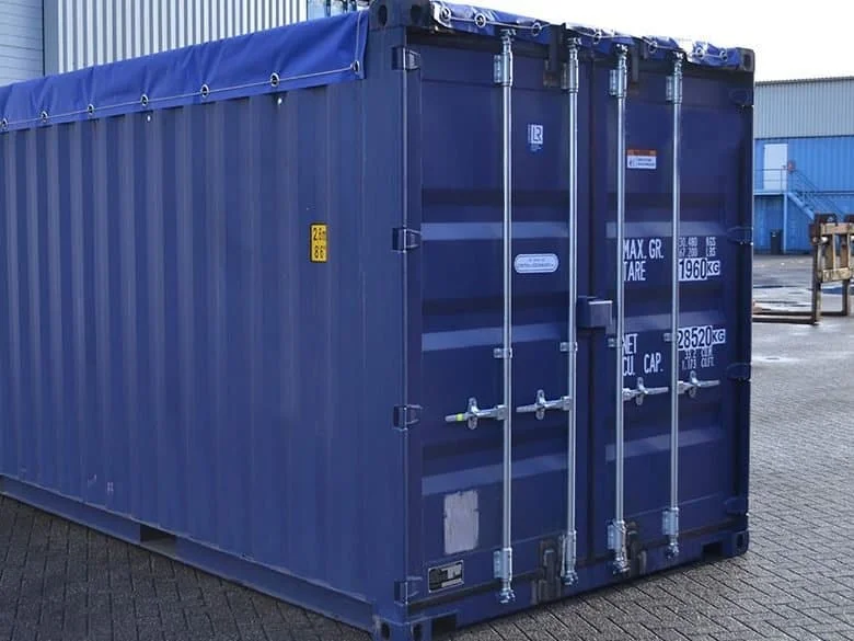 0ft High Cube Open Top Container | Removable Roof Tarpaulin for Oversized Cargo