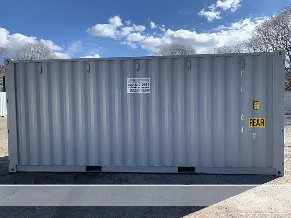 20ft Double Door Shipping Storage Container | New Gray Container with Doors on Both Ends - Image 2