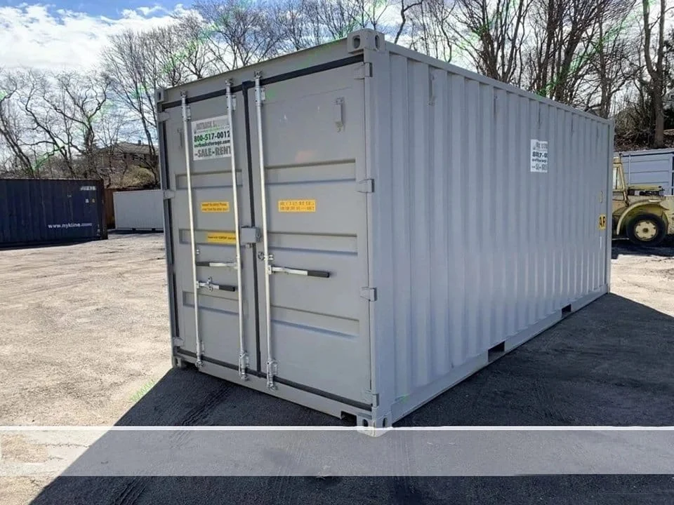 20ft Double Door Shipping Storage Container | New Gray Container with Doors on Both Ends - Image 5