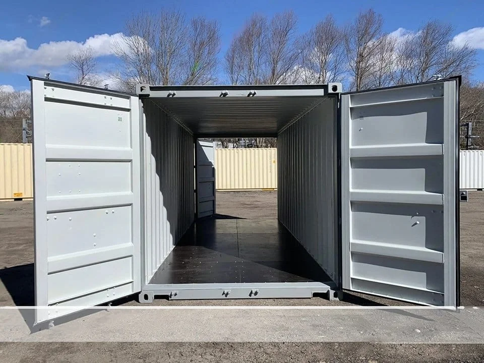 20ft Double Door Shipping Storage Container | New Gray Container with Doors on Both Ends - Image 4