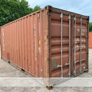 20ft Used Shipping Storage Container | Wind & Watertight | Brick Exterior Finish