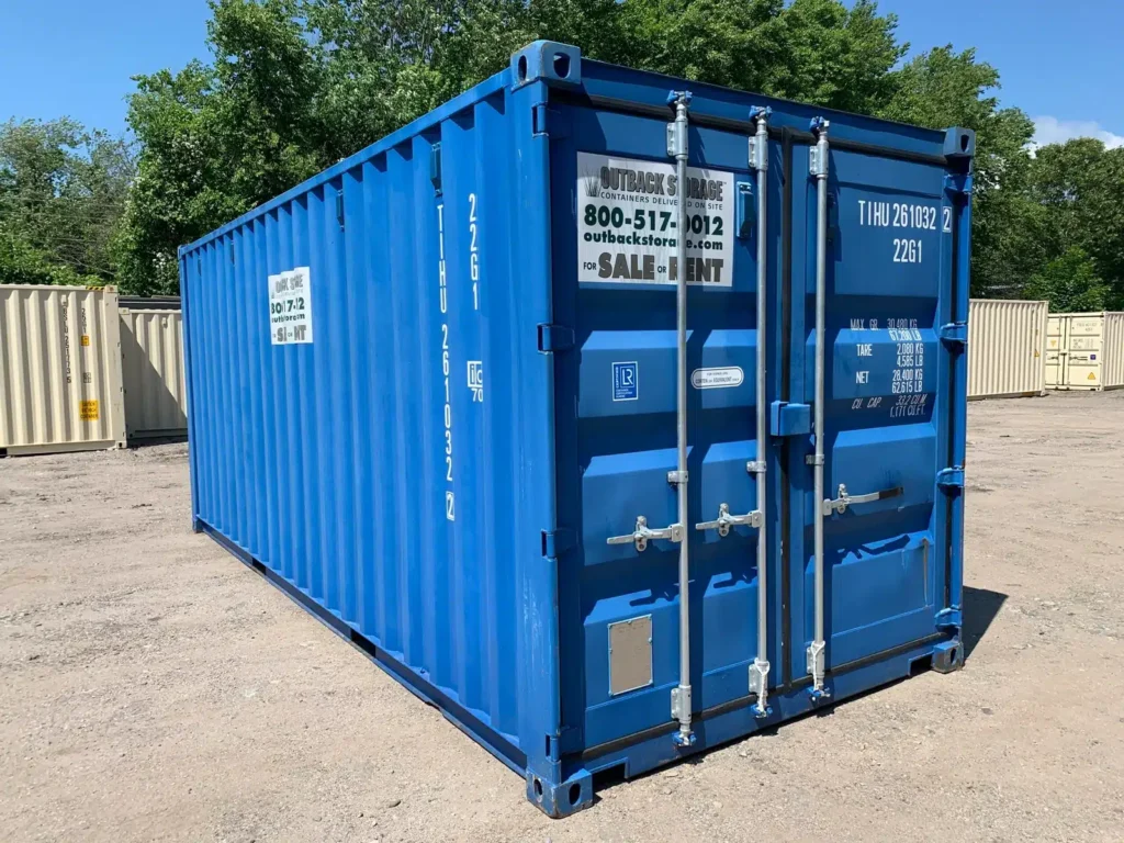 20ft Wind and Watertight Off Rent Used Shipping Storage Container – Blue