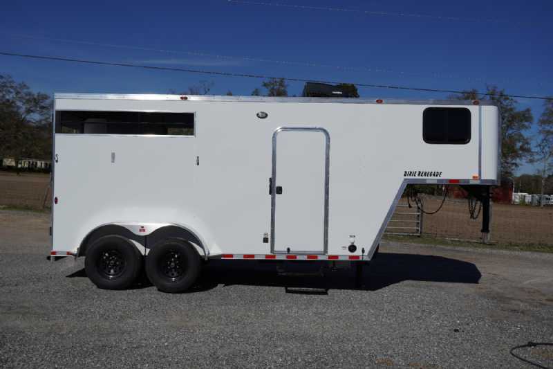New 2026 Harmar Dixie Outlaw Renegade 7204LQ 2 Horse Trailer with 4' Short Wall