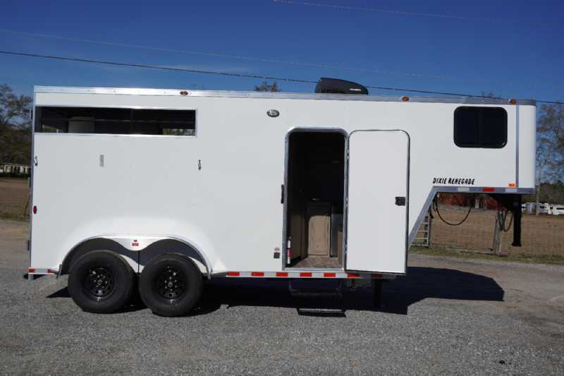 New 2026 Harmar Dixie Outlaw Renegade 7204LQ 2 Horse Trailer with 4' Short Wall - Image 2