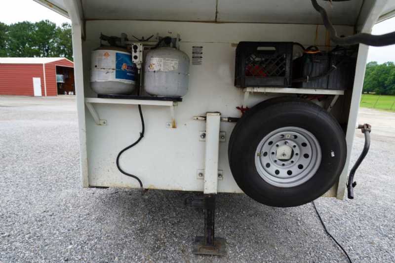 Used 2012 Bison TH7308LQ 3 Horse Trailer with 8' Short Wall - Image 3
