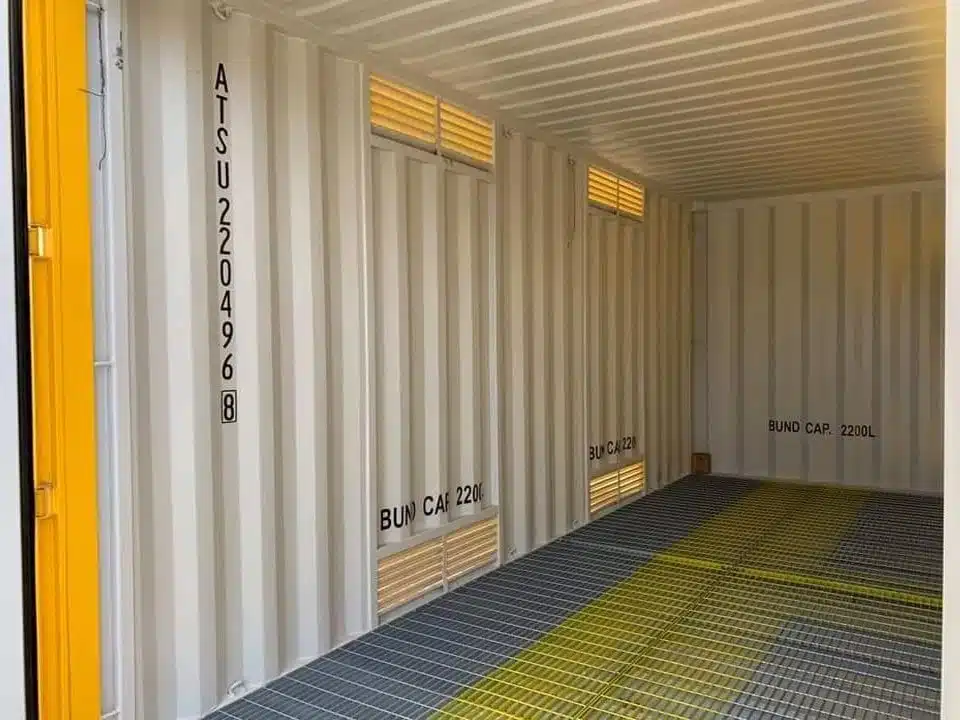 30ft x 8ft One Trip Shipping Container – Yellow | New Steel Storage Container - Image 3