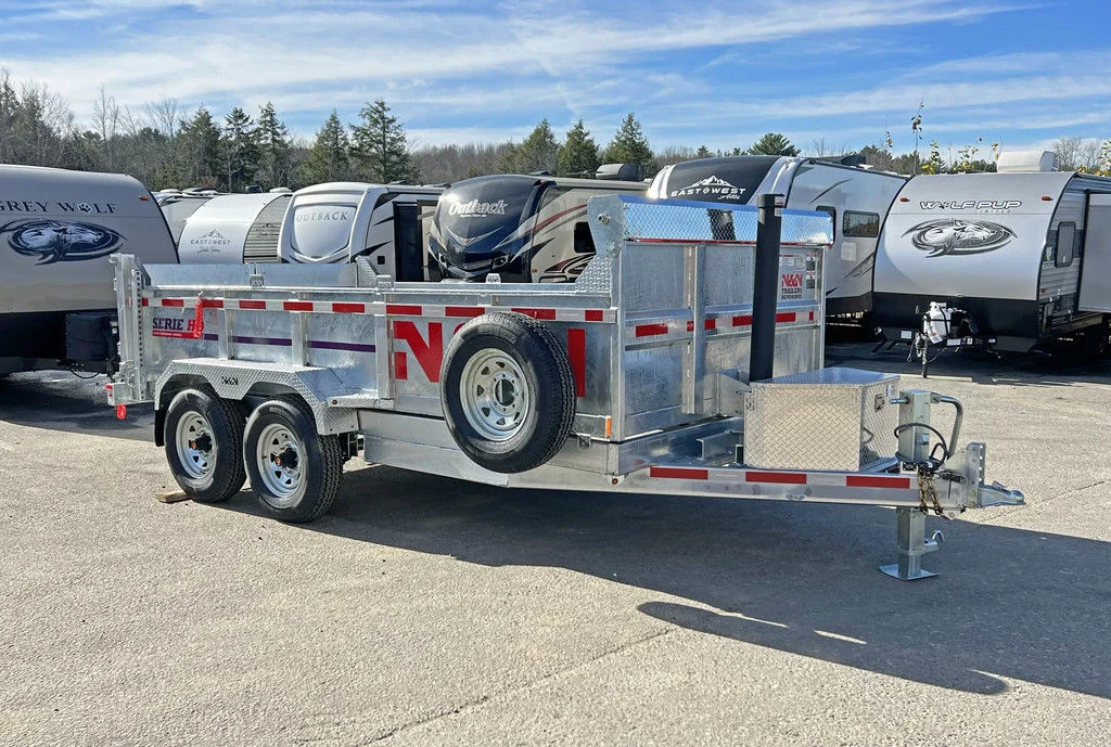 2025 N&N Trailers 7×14 14K Galvanized Hydraulic Dump Trailer - Image 7