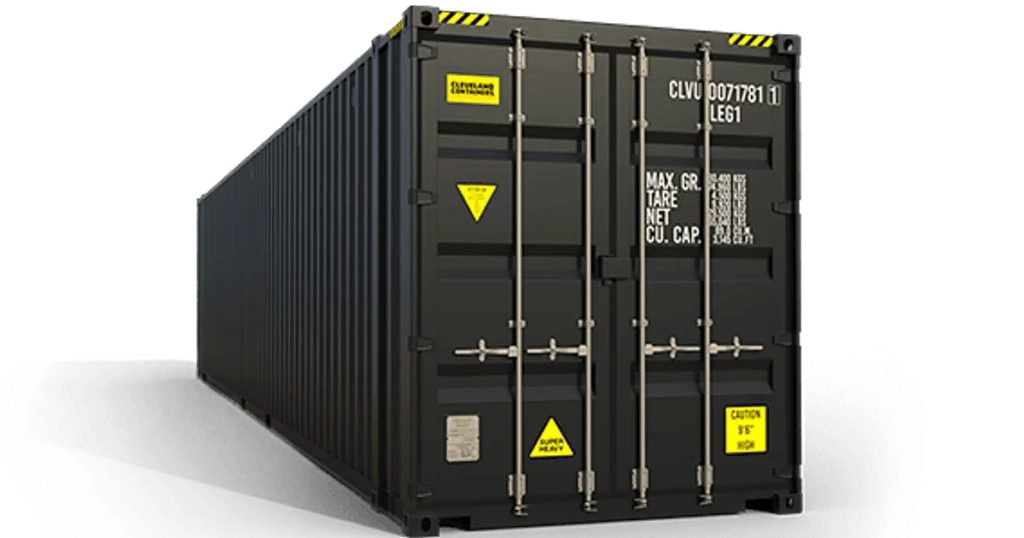 45ft High Cube Steel Shipping Container | Extra Large Wind & Watertight Storage Container for Commercial Use