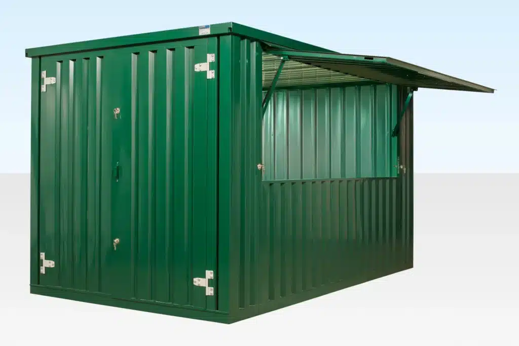 4m Flat Pack Kiosk | Portable Galvanised Event Kiosk, Retail Serving Unit & Pop-Up Business Cabin - Image 5