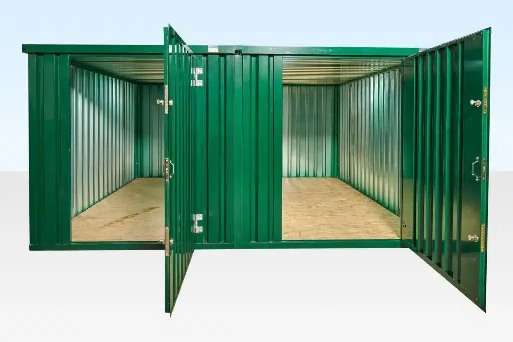4m x 4.2m Side Linked Flat Pack Container Bundle (Powder Coated) | Modular Double Storage Unit for Sale - Image 2