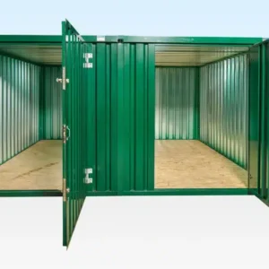 4m x 4.2m Side Linked Flat Pack Container Bundle (Powder Coated) | Modular Double Storage Unit for Sale