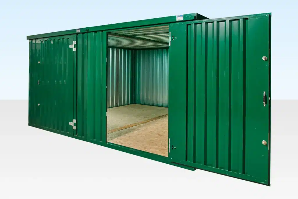 4m x 4.2m Side Linked Flat Pack Container Bundle (Powder Coated) | Modular Double Storage Unit for Sale - Image 4