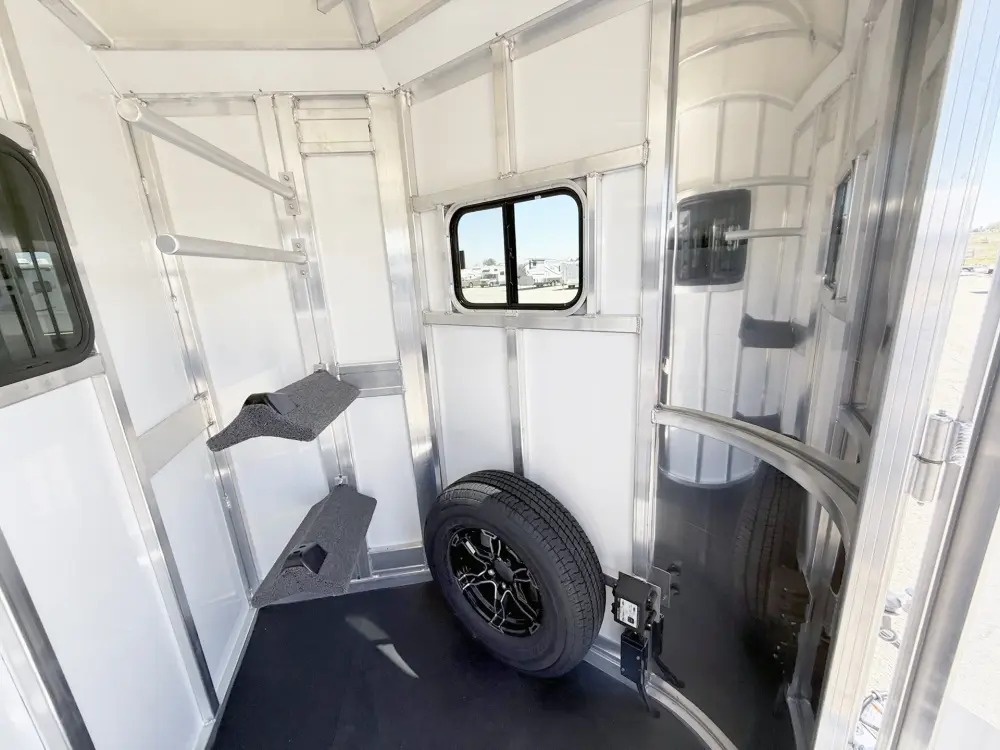 2027 Cimarron Norstar 2HBP Straight Load 2 Horse Bumper Pull Trailer – White - Image 13