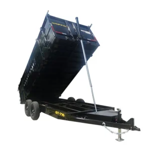 7×16 Telescopic Dump Trailer with 4ft Sides (2) 7K Axles 14k GVWR 50