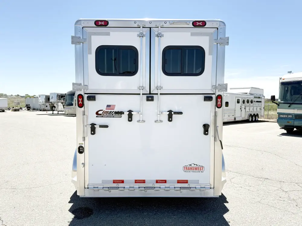 2027 Cimarron Norstar 2HBP Straight Load 2 Horse Bumper Pull Trailer – White - Image 5